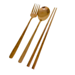 SET CUBIERTOS 3 PZA - DORADO