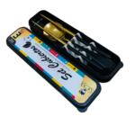 SET PALILLOS 2 PZA KID - DORADO / NEGRO