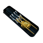 SET PALILLOS 2 PZA KID - DORADO / NEGRO - Imagen 2