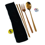 SET CUBIERTOS 3 PZA - ORO ROSA