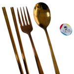 SET CUBIERTOS 3 PZA - ORO ROSA - Imagen 2