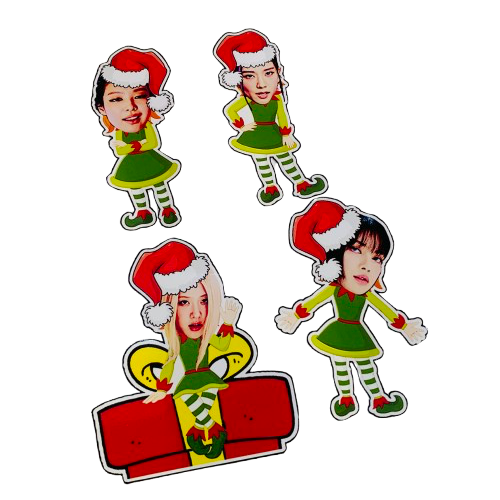 IMG_5461 STICKER NAVIDEÑO BLACK PINK - Imagen 1
