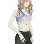 CONJUNTO DEPORTIVO  TOP CALZA AZUL/BLANCO