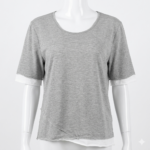 POLERA TRICOT - POLERA PLOMA ESQUINA BLANCA